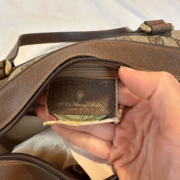 Vintage Gucci canvas and leather bag - Picture 14 of 16